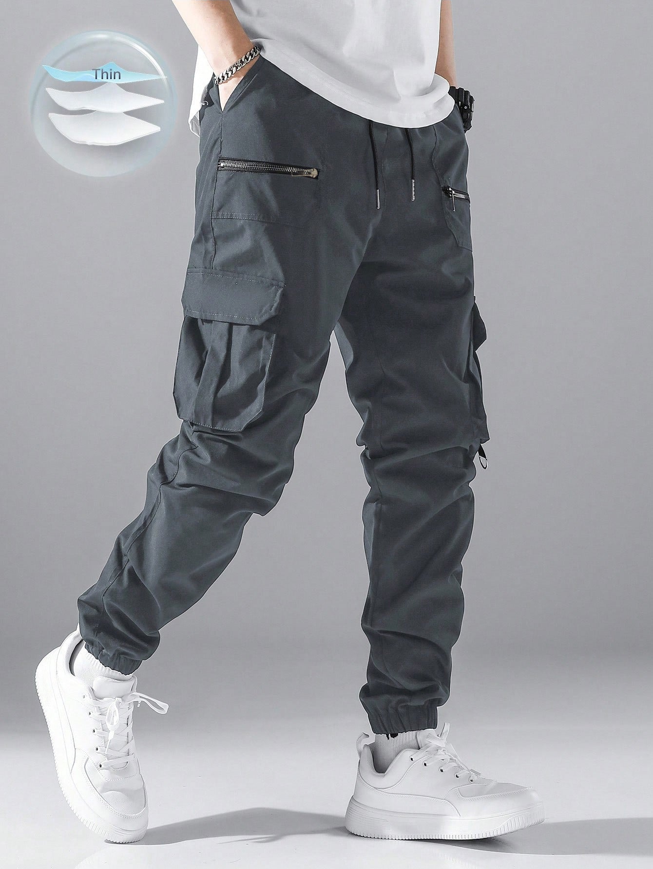 Men's ankle tied work pants