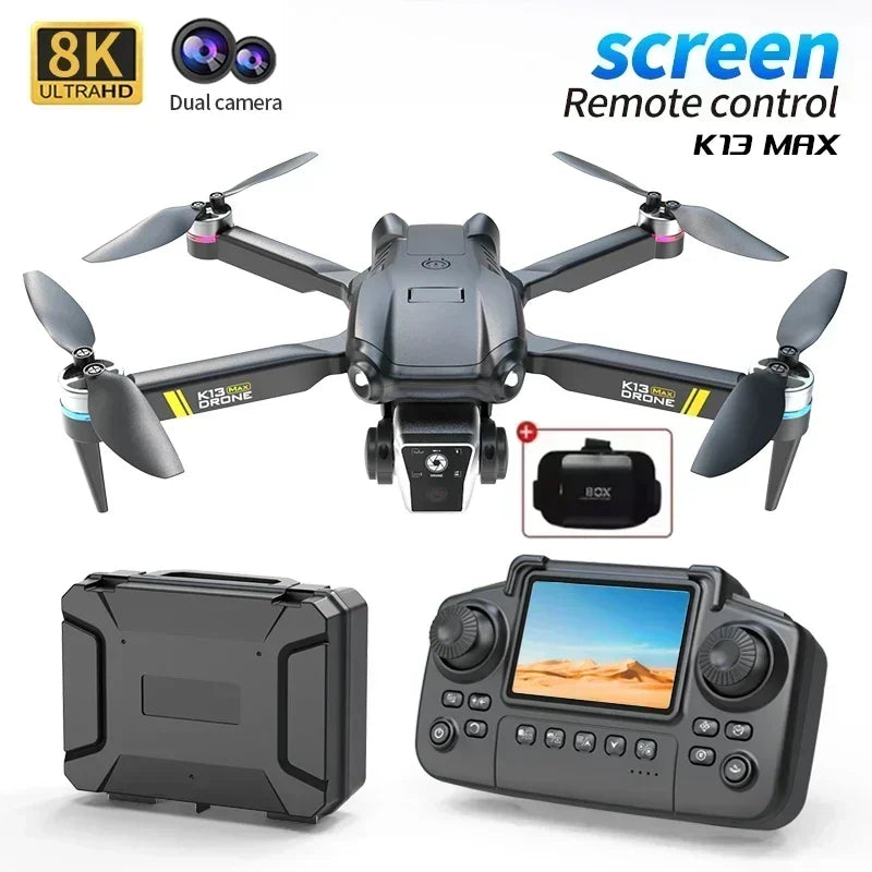 8K HD nouveau K13 MAX double caméra Drone 5G professionnel FPV WIFI intelligent évitement d'obstacles moteur sans brosse aérien quadrirotor jouet cadeau