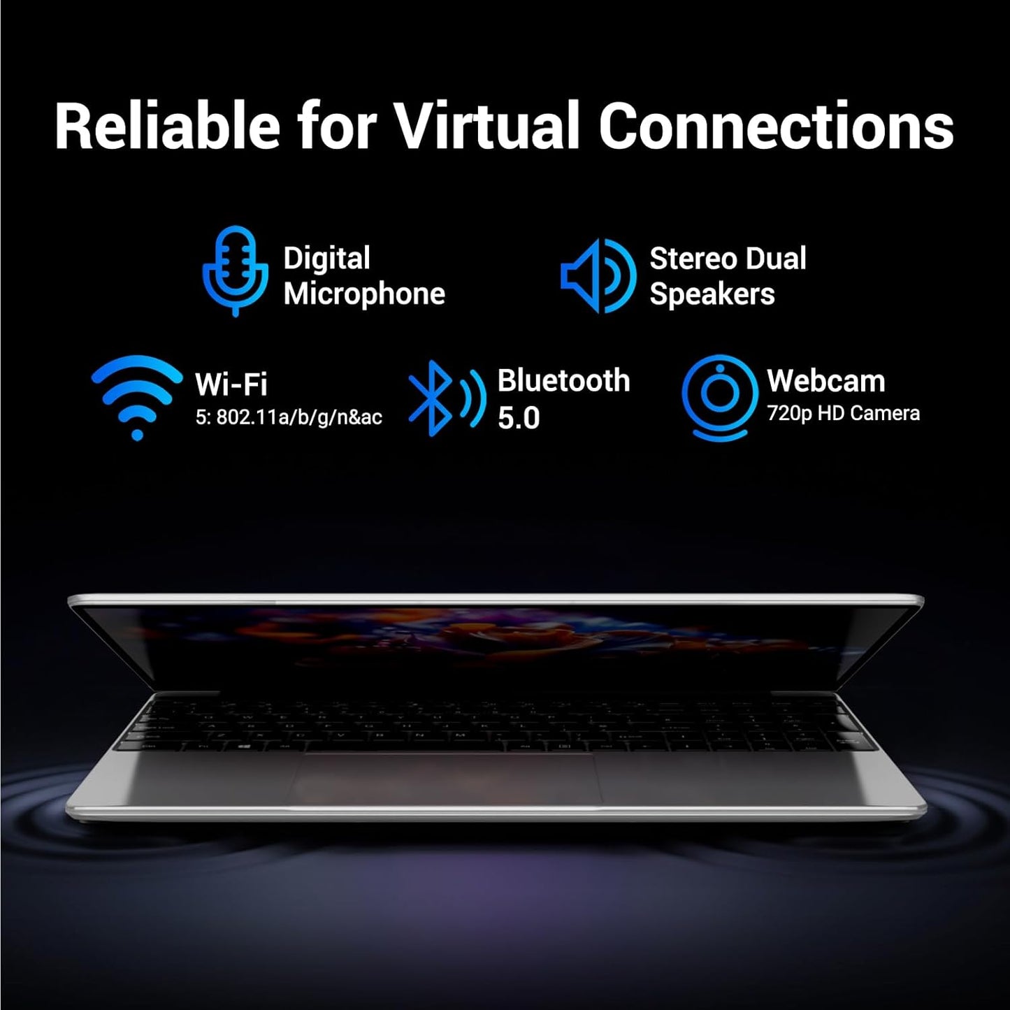 15.6 inch laptop, laptop 16GB RAM 512GB SSD N95 processor (up to 3.4 GHz), Windows 11 laptop with mouse included, 1920 x 1080 IPS, 2.4/5.0G WiFi, BT5.0, USB 3.0 × 2