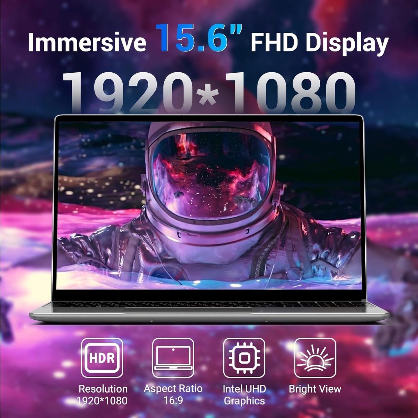 15.6 inch laptop, laptop 16GB RAM 512GB SSD N95 processor (up to 3.4 GHz), Windows 11 laptop with mouse included, 1920 x 1080 IPS, 2.4/5.0G WiFi, BT5.0, USB 3.0 × 2