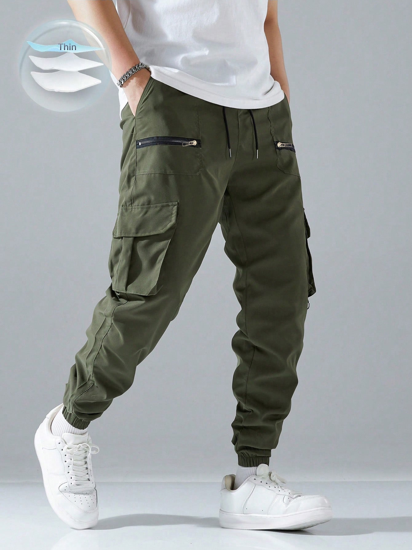 Men's ankle tied work pants