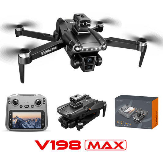 Cross-Border New Product V198Max Brushless Gps Return with Screen High-Definition Aerial Photography Obstacle Avoidance Drone Foreign Trade Remote Control Aircraft