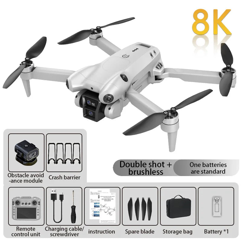 Drone Xiaomi S101 8K HD Professionnel – Double Caméra FPV | Vol Stable | Drone Pliable