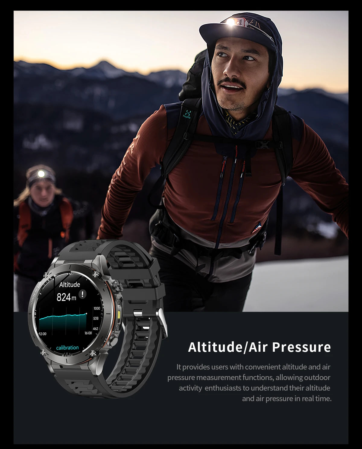 2025 Ultra GPS Smart Watch – 10ATM Waterproof | Dual-Band GNSS, Compass, Military Sport Design