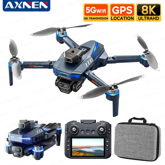 AXNEN GT8 Drone 8K haute définition professionnel double caméra 5G WIFI moteur sans brosse évitement d'obstacles pliant quadrirotor jouet