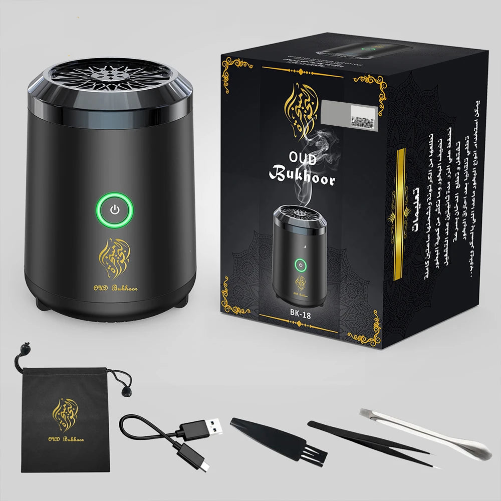 Mini brûleur d'encens électrique Portable Oud arabe Bakhoor diffuseur d'arôme arabe porte-encens Rechargeable