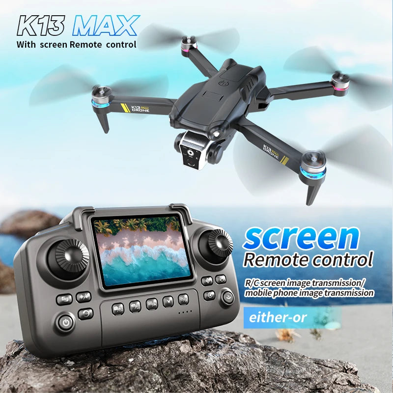 8K HD nouveau K13 MAX double caméra Drone 5G professionnel FPV WIFI intelligent évitement d'obstacles moteur sans brosse aérien quadrirotor jouet cadeau