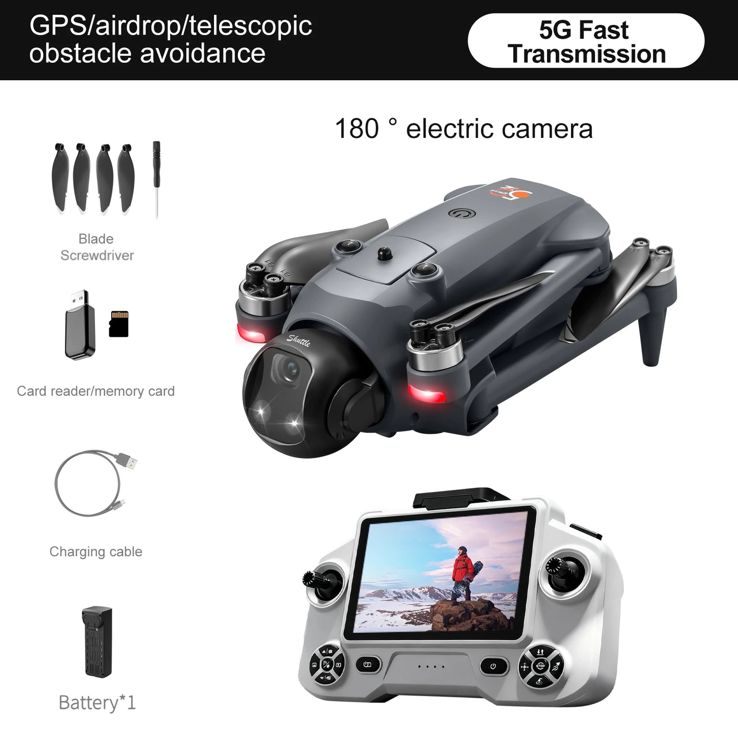 2026 YL059 GPS retour Drone 5G 8K caméra écran télécommande photographie aérienne quadrirotor Air Drop Drone RC jouet cadeau pour garçon
