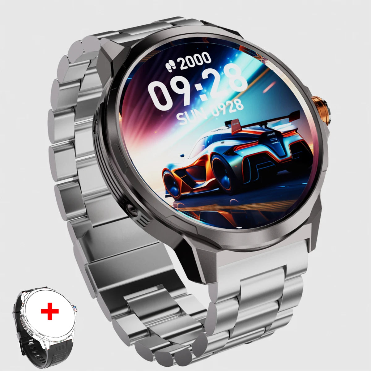 1.93 pouces montre HD grand écran montre intelligente hommes femmes 700mAh batterie Bluetooth appel GPS piste fréquence cardiaque IP68 étanche SmartWatch