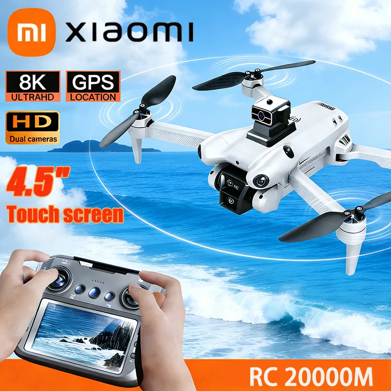 Drone Xiaomi S101 8K HD Professionnel – Double Caméra FPV | Vol Stable | Drone Pliable