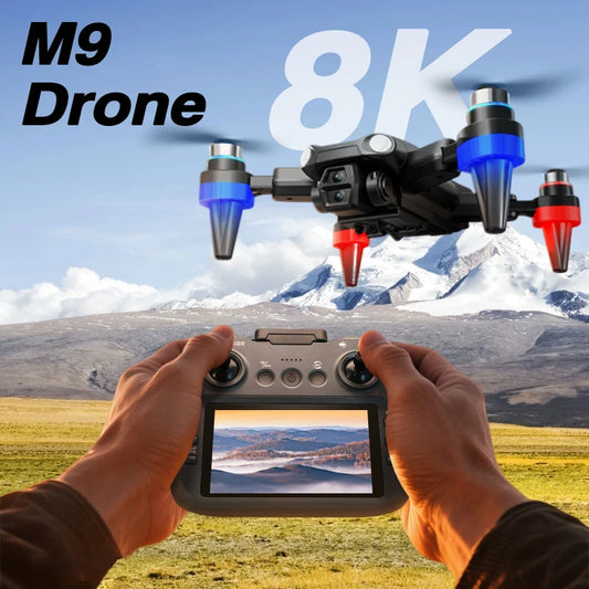 Drone M9 Original 8K professionnel HD double caméra 5G sans brosse pliable débit évitement d'obstacles avion pliable télécommande