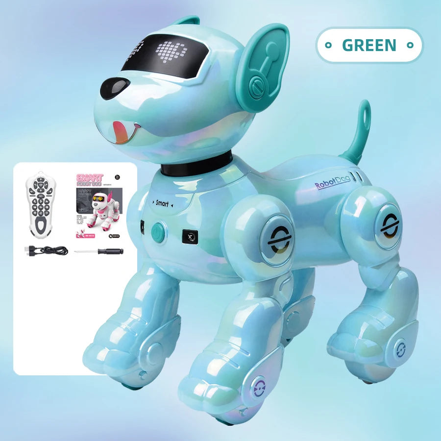Robot chien télécommandé Intelligent, cascade électronique, commande vocale, Programmable, sens tactile, chanson musicale, jouets pour enfants pour garçons