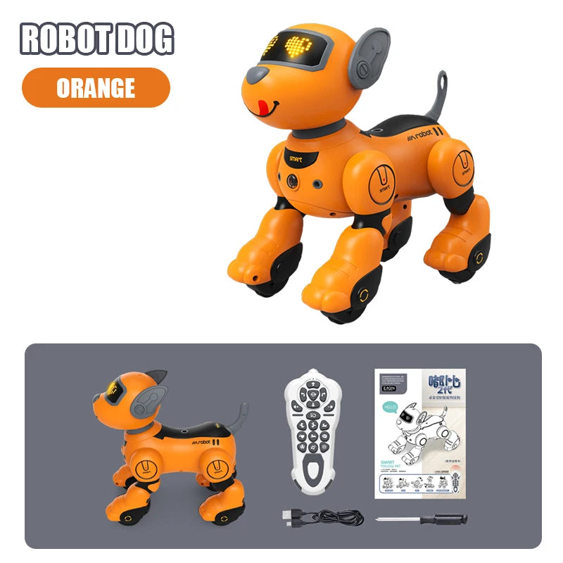 Robot chien télécommandé Intelligent, cascade électronique, commande vocale, Programmable, sens tactile, chanson musicale, jouets pour enfants pour garçons