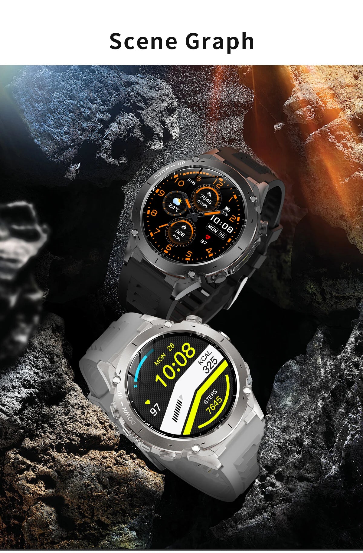2025 Ultra GPS Smart Watch – 10ATM Waterproof | Dual-Band GNSS, Compass, Military Sport Design