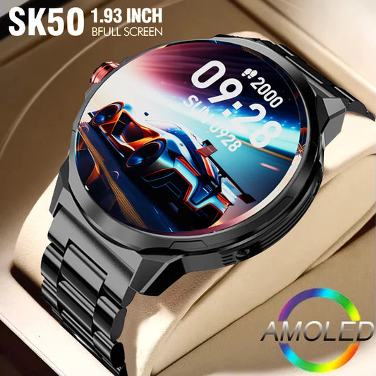 1.93 pouces montre HD grand écran montre intelligente hommes femmes 700mAh batterie Bluetooth appel GPS piste fréquence cardiaque IP68 étanche SmartWatch