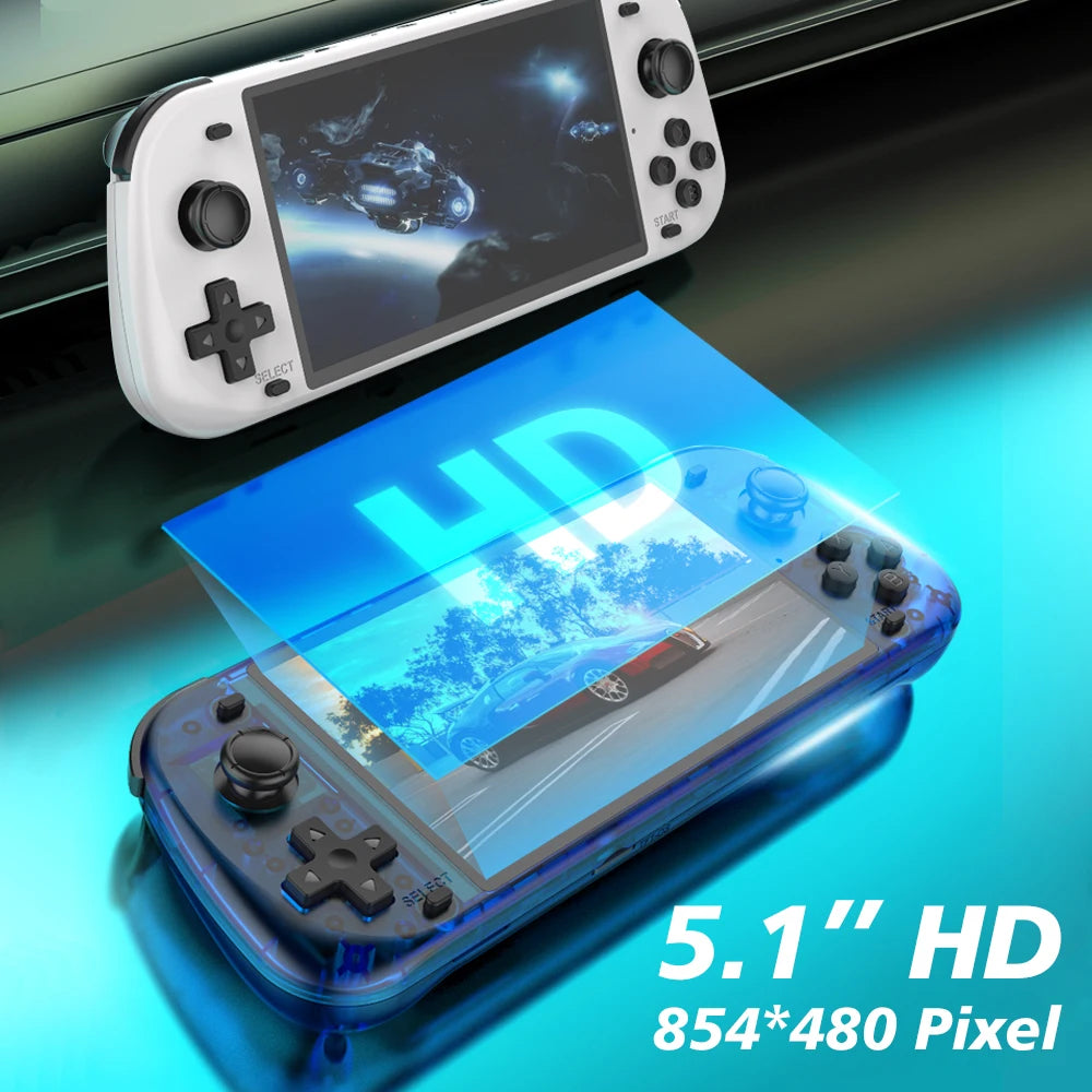 5.1inch Game Console R50S 128G IPS Screen Video Game Consoles Wifi Two-player Online Gaming Pocket R36S Upgraded Consolas