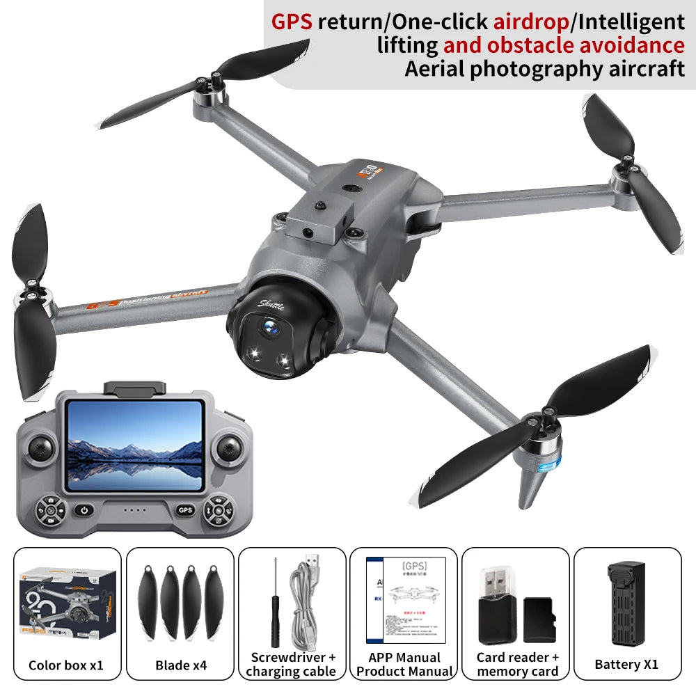 AE20 MAX GPS Airdrop Drone professionnel 4K HD double caméra évitement d'obstacles FPV sans brosse 5G WIFI contrôle d'écran quadrirotor jouet