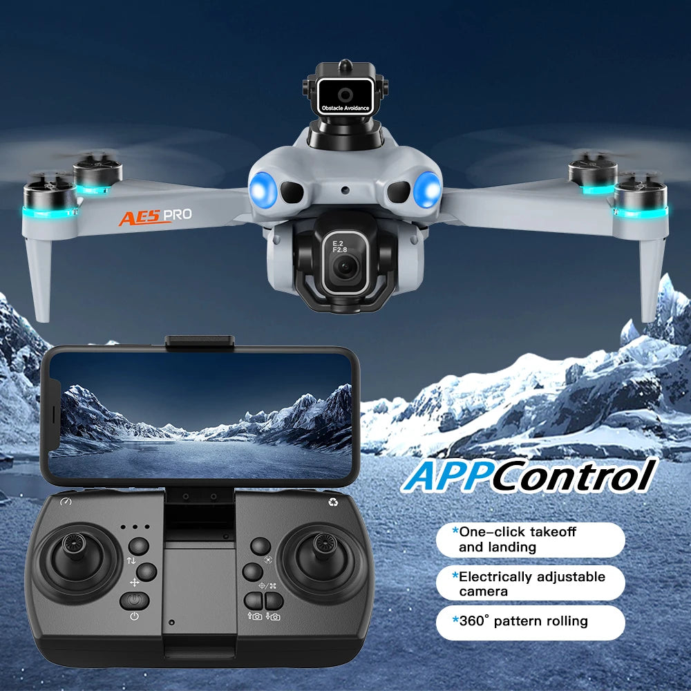 5KM 8K professionnel HD double caméra 2026 populaire nouveau AE5 GPS Drone 3 axes cardan 360 °   Jouet quadrirotor sans balais pour éviter les obstacles