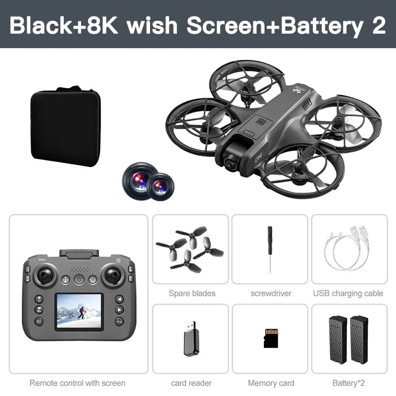 Xiaomi V666 Mini Drone 4K – 5G WiFi FPV, Obstacle Avoidance, Brushless Motor, Altitude Hold, Foldable RC Quadcopter + 3 Batteries