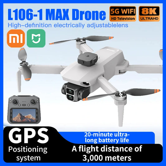 Xiaomi Mijia L106-1 MAX GPS Drone 5G WIFI 8K HD photographie aérienne FPV hélicoptères sans brosse quadrirotor évitement d'obstacles Dron