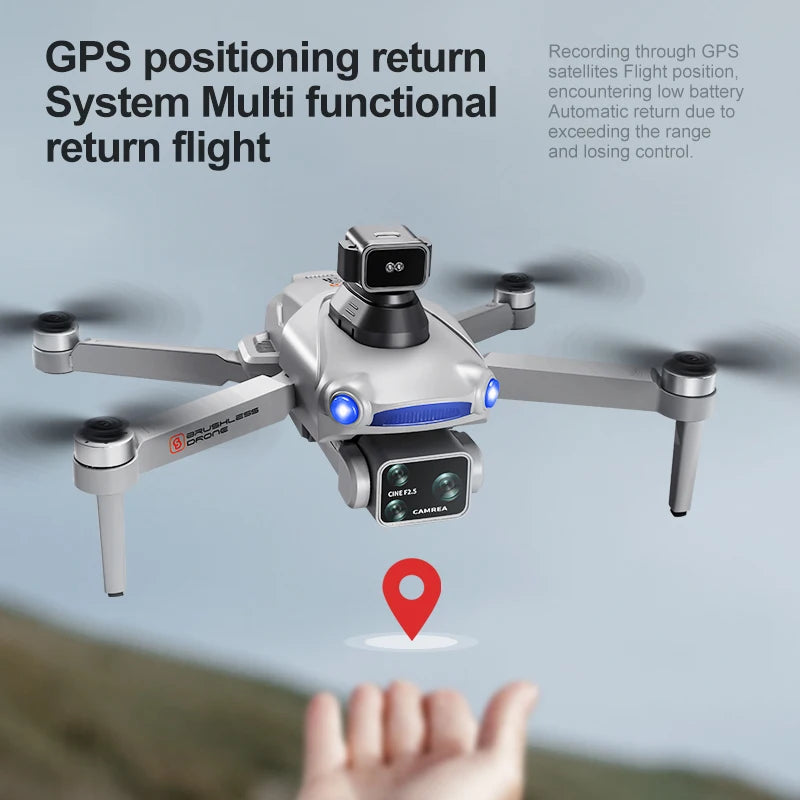 2025 nouveau Drone GPS S119 8K professionnel double caméra Dron sans brosse évitement d'obstacles WIFI FPV pliable RC quadrirotor hélicoptère