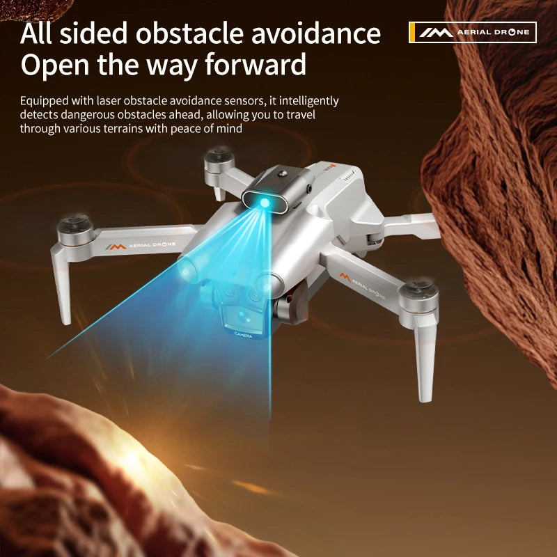 2026 nouveau Drone M6 8K Triple objectif HD 4.5 "télécommande évitement d'obstacles Quad axe photographie aérienne avion enfant enfants jouet