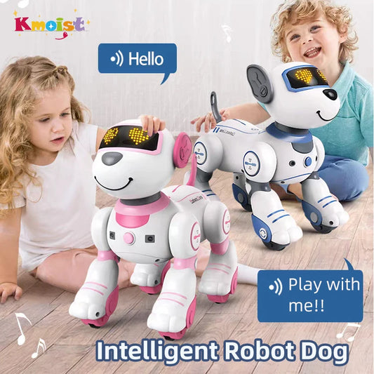 Robot chien télécommandé Intelligent, cascade électronique, commande vocale, Programmable, sens tactile, chanson musicale, jouets pour enfants pour garçons