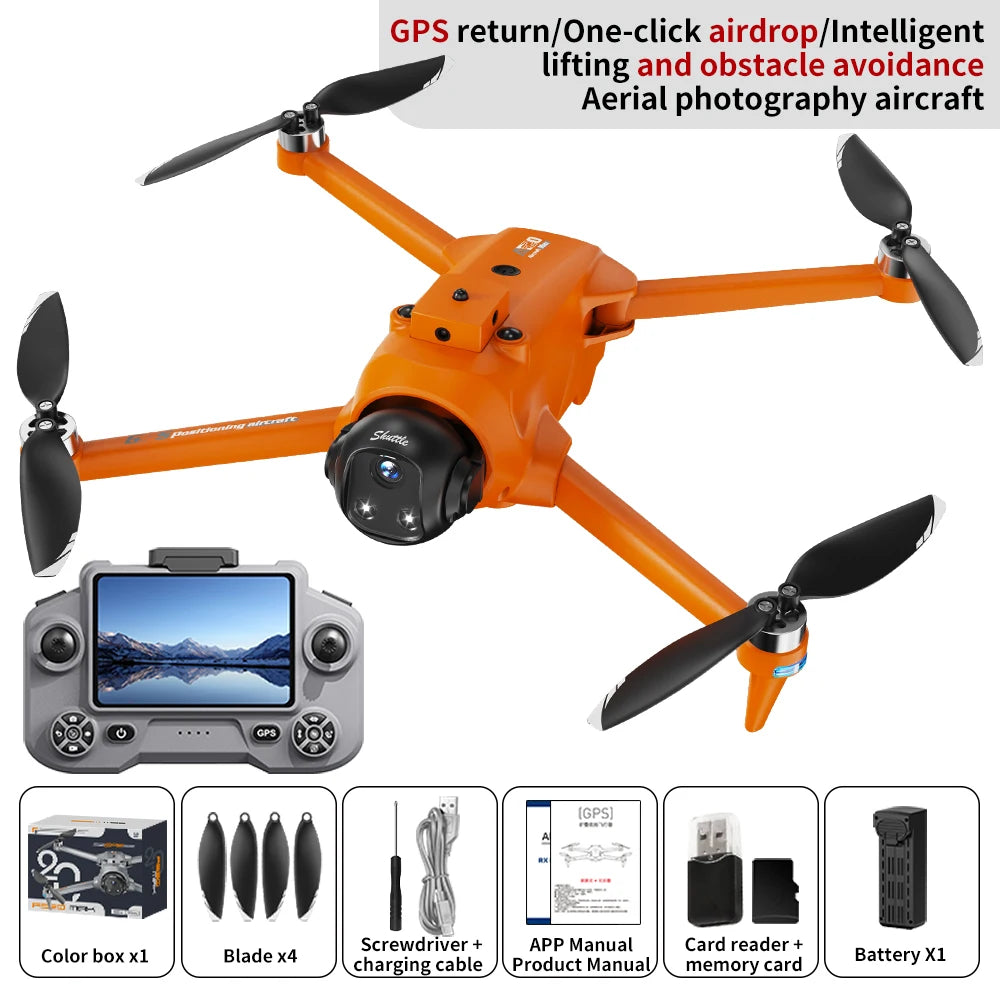AE20 MAX GPS Airdrop Drone professionnel 4K HD double caméra évitement d'obstacles FPV sans brosse 5G WIFI contrôle d'écran quadrirotor jouet