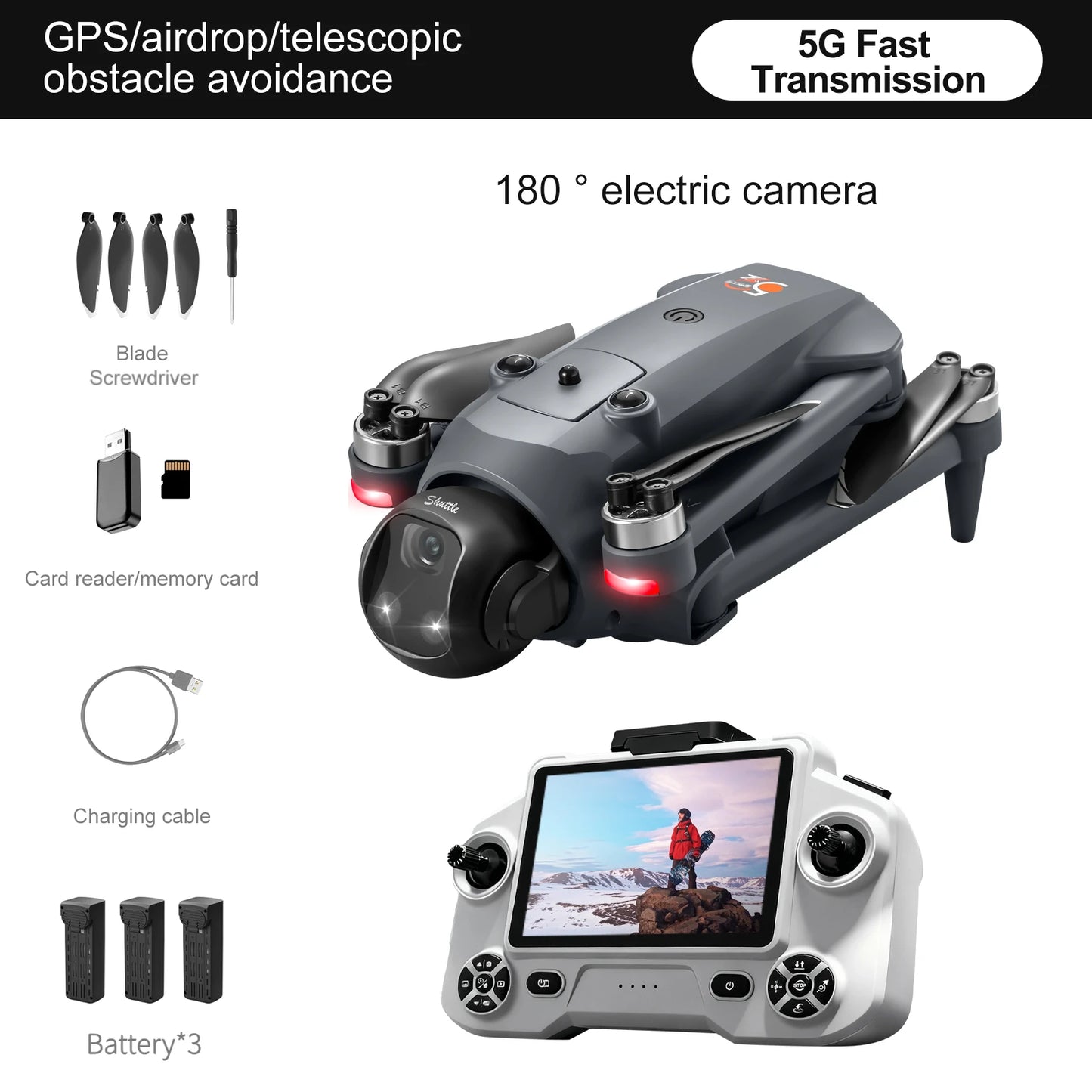 2026 YL059 GPS retour Drone 5G 8K caméra écran télécommande photographie aérienne quadrirotor Air Drop Drone RC jouet cadeau pour garçon