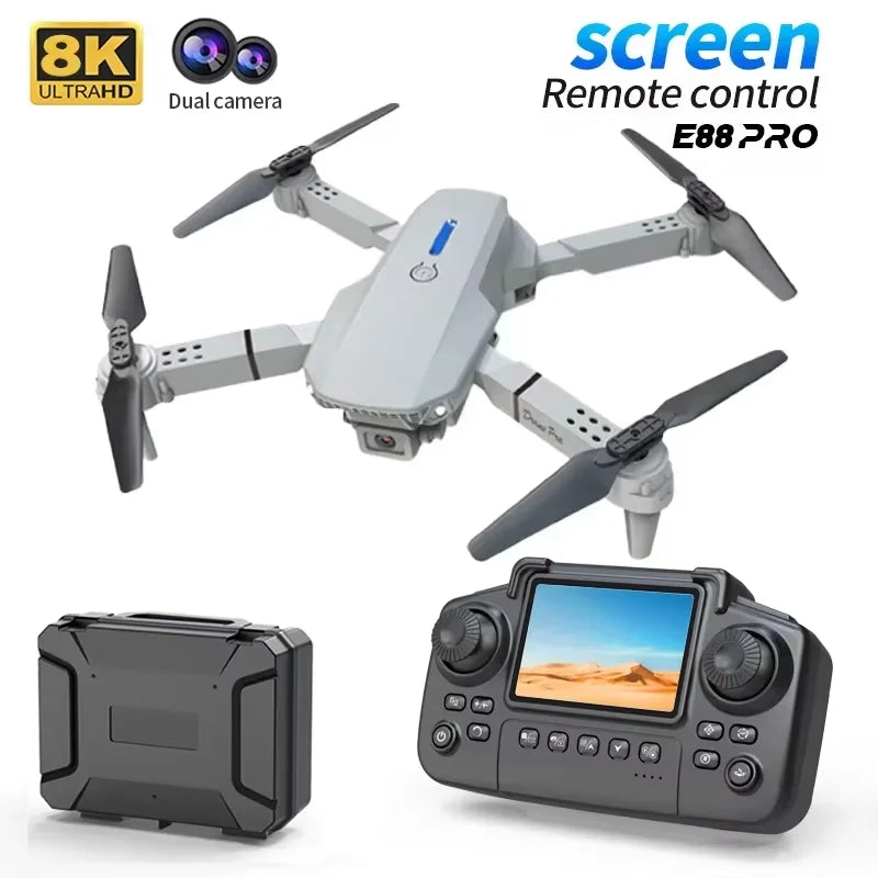 8K HD double caméra GPS évitement d'obstacles 2026 E88 Plus Mini Drones pliables moteur sans brosse RC quadrirotor jouets cadeaux pour Xiaomi