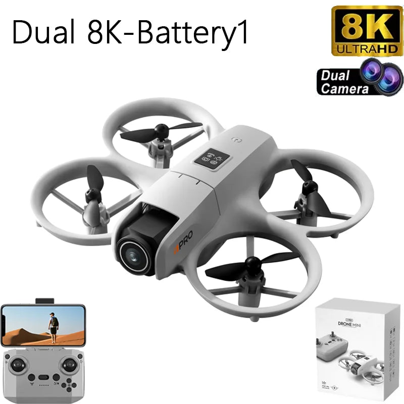 2025 nouveau i1PRO Mini Drone moteur sans brosse 8K double caméra HD geste photographie quadrirotor Intelligence obstacles évitement UAV