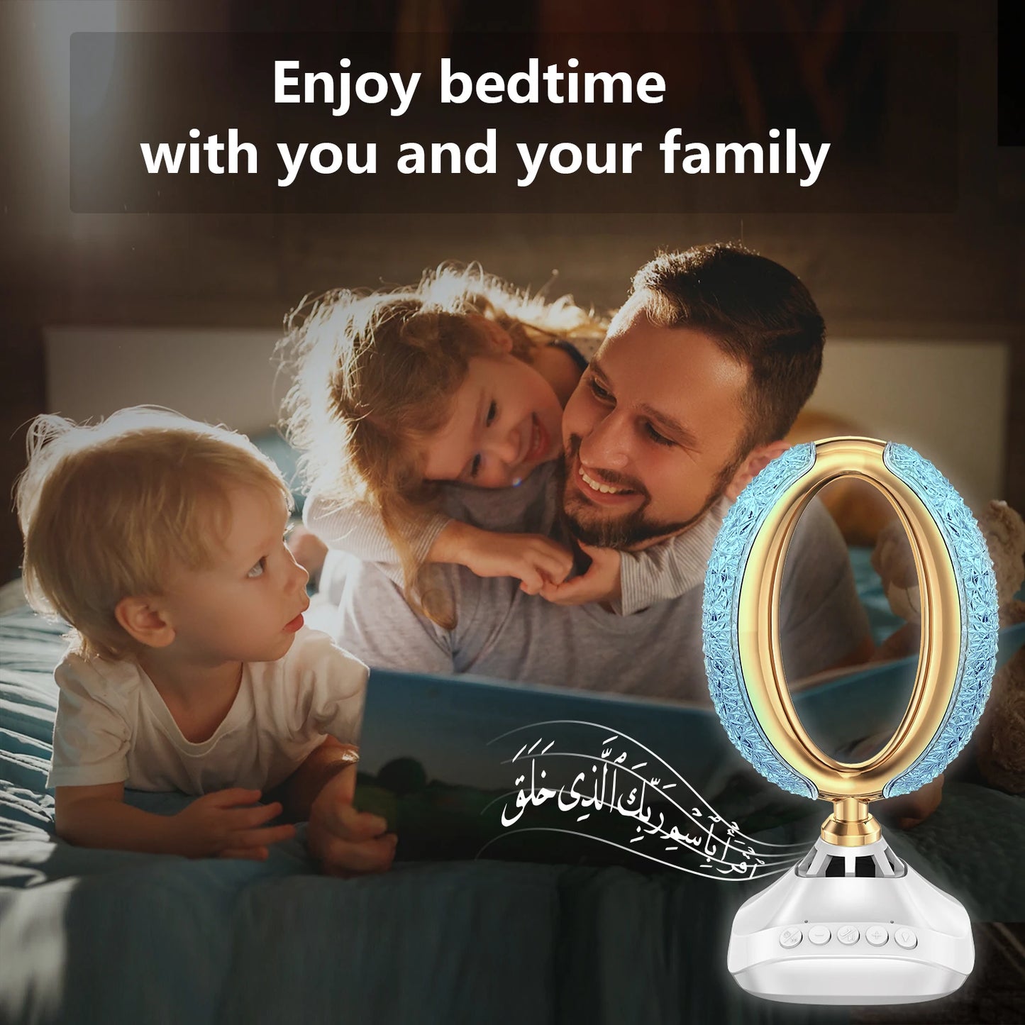 Projecan-Lampe haut-parleur Bluetooth sans fil, lecture audio MP3, cadeau musulman, apprentissage