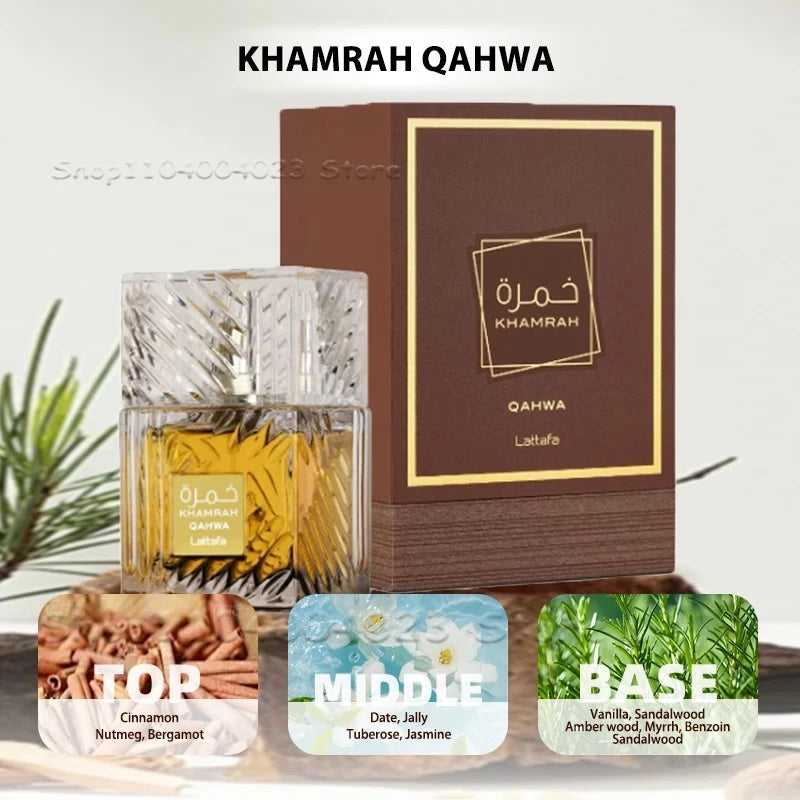Khamrah Eau De Parfum 30ml/100Ml Maison Alhambra Khamrah Parfum Eau de Parfum Spray Parfum arabe Original