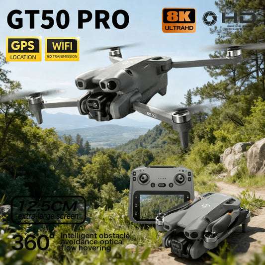 For Xiaomi GT50 Drone Professional 8K HD Camera 5G Brushless Motor Aerial Photography Optical Flow with screen RC Quadcopter