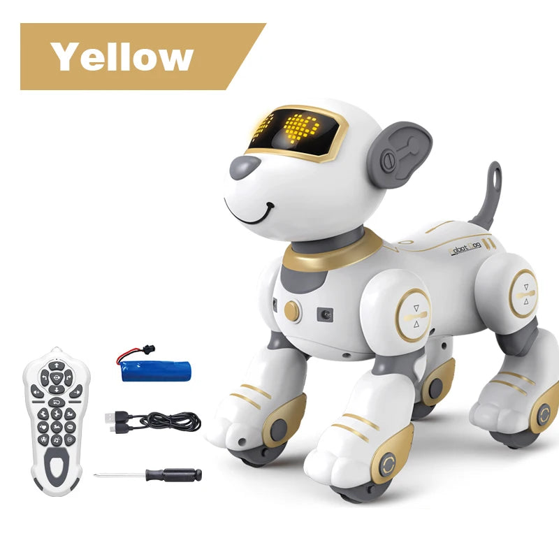 Robot chien télécommandé Intelligent, cascade électronique, commande vocale, Programmable, sens tactile, chanson musicale, jouets pour enfants pour garçons