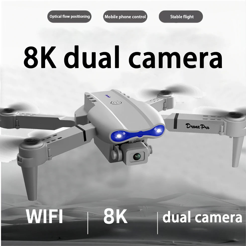 Nouveau Drone amélioré E88 8K double caméra HD photographie aérienne Drone avec écran pliable quadrirotor RC jouet pour enfants garçons RC cadeaux