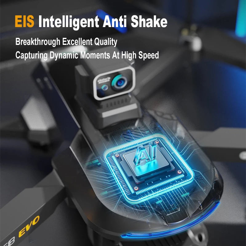 AE8 EVO GPS Drone 8K professionnel HD 4 objectif caméra Dron 5G WIFI FPV sans brosse UAV avec écran télécommande RC quadrirotor jouets