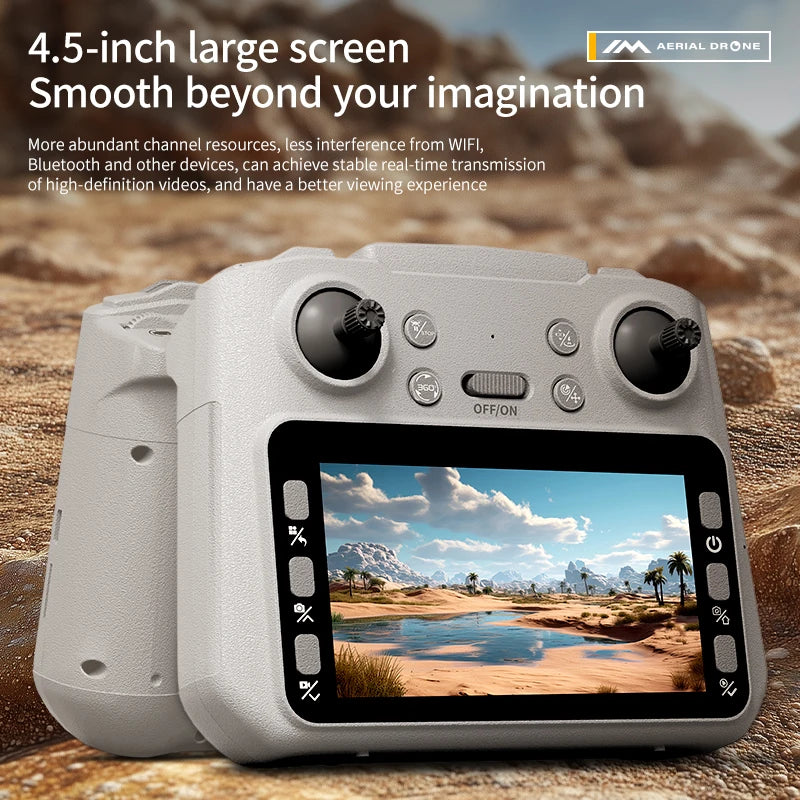 2026 nouveau Drone M6 8K Triple objectif HD 4.5 "télécommande évitement d'obstacles Quad axe photographie aérienne avion enfant enfants jouet