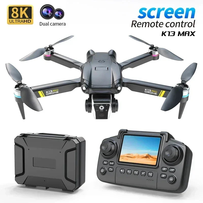 8K HD nouveau K13 MAX double caméra Drone 5G professionnel FPV WIFI intelligent évitement d'obstacles moteur sans brosse aérien quadrirotor jouet cadeau