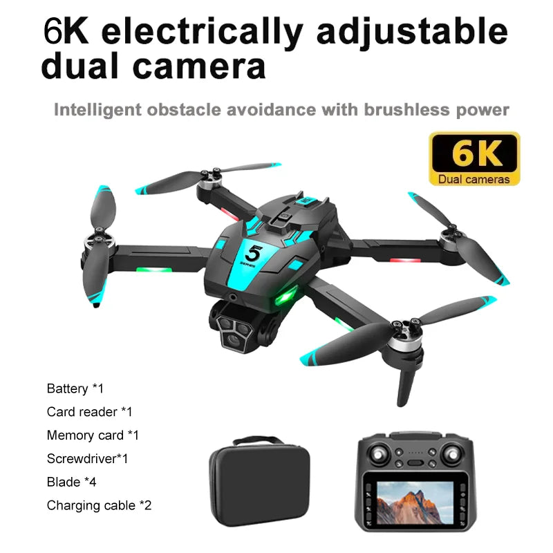 Nouveau Drones M5s RC avec 4K 8K professionnel HD double caméra GPS Dron 5G WIFI FPV pliable quadrirotor moteur sans brosse hélicoptère RC
