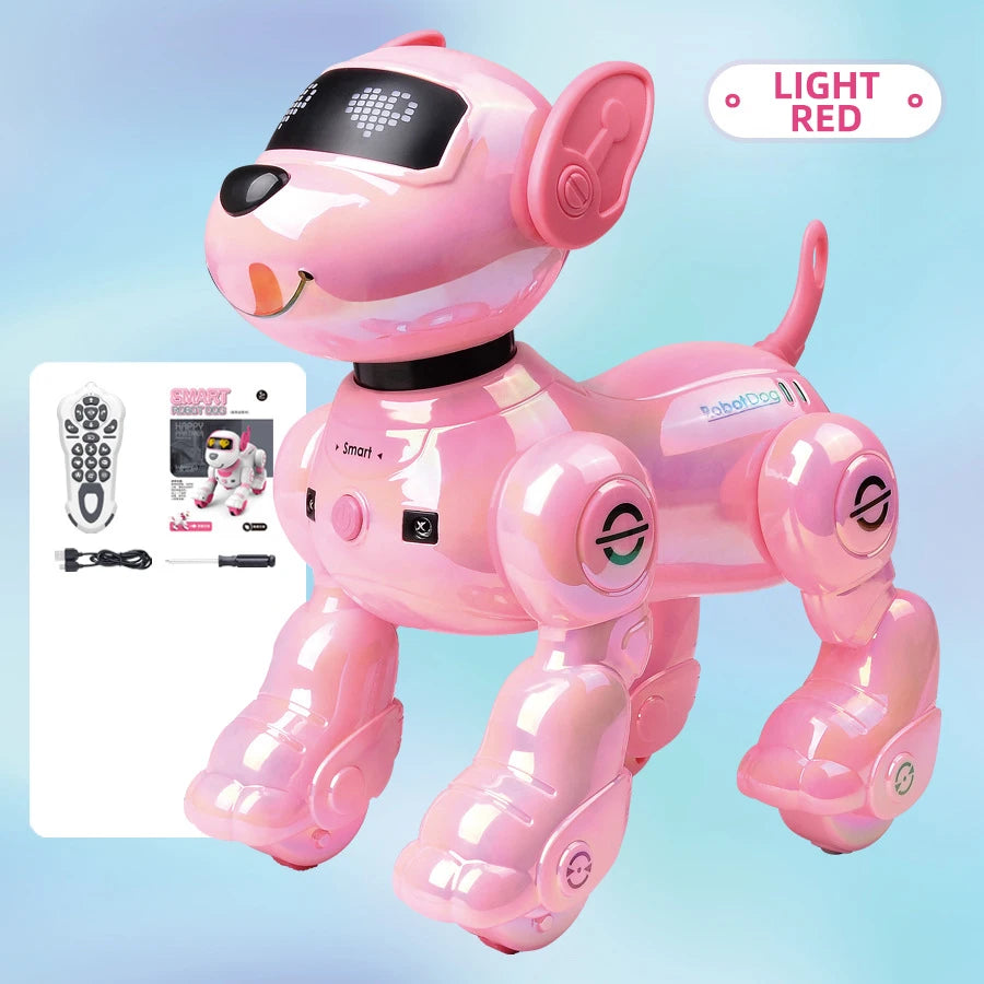 Robot chien télécommandé Intelligent, cascade électronique, commande vocale, Programmable, sens tactile, chanson musicale, jouets pour enfants pour garçons
