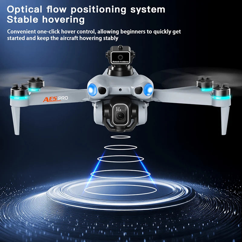 360 °   Rouleau FPV 5G WIFI 8K HD double caméra moteurs sans balais Intelligence évitement d'obstacles pliable nouveau Drone GPS AE5Pro avec Drone