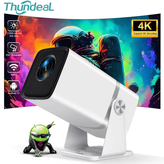 ThundeaL 4K projecteur Full HD FHD TD80W Android WiFi 3D Home cinéma TD80 projecteur à faisceau Portable réunion vidéo film PK HY320