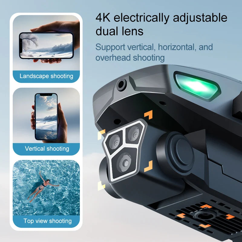 Nouveau Drones M5s RC avec 4K 8K professionnel HD double caméra GPS Dron 5G WIFI FPV pliable quadrirotor moteur sans brosse hélicoptère RC